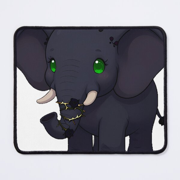 Item preview, Gothic Black Elephant with Thorny Vine designed and sold by IllumeInk.