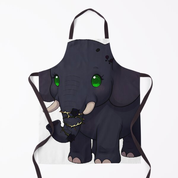 Item preview, Gothic Black Elephant with Thorny Vine designed and sold by IllumeInk.