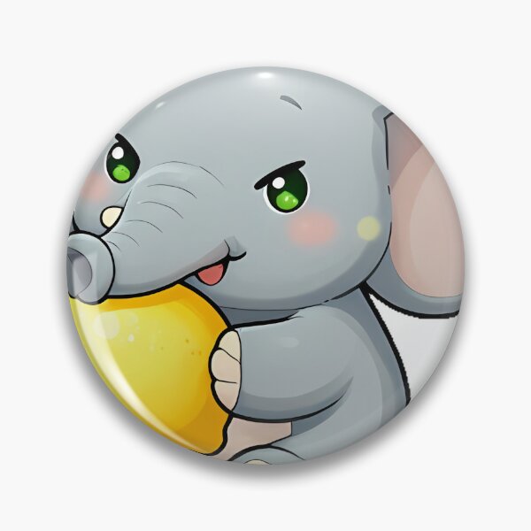 Item preview, Cute Elephant with a Big Yellow Lemon designed and sold by pumsquare.