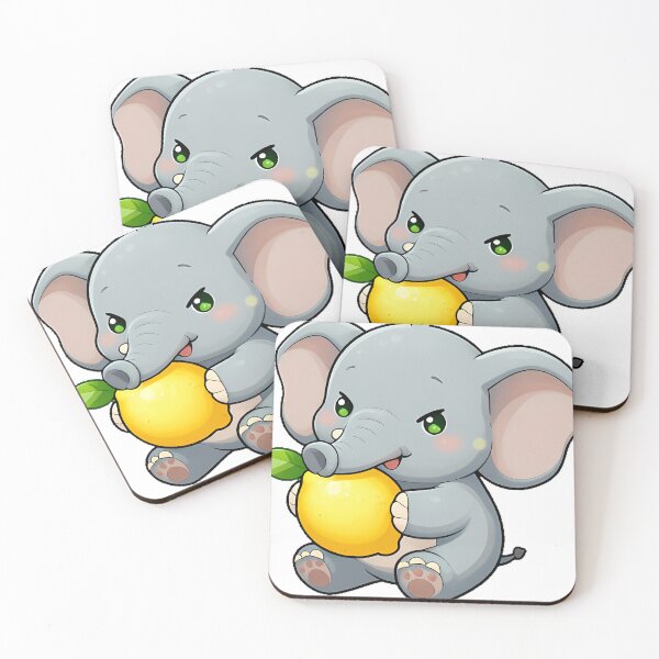 Item preview, Cute Elephant with a Big Yellow Lemon designed and sold by pumsquare.