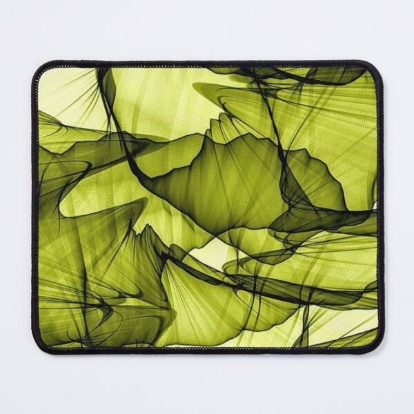 Item preview, Abstract Lime Green Smoke Waves Veil Lines Pattern designed and sold by LYAN-STORE.