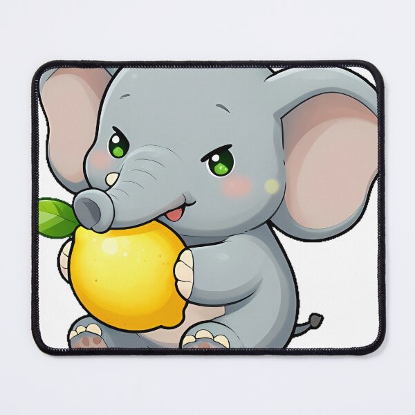 Item preview, Cute Elephant with a Big Yellow Lemon designed and sold by pumsquare.