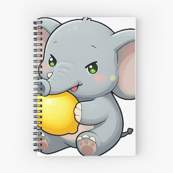 Item preview, Cute Elephant with a Big Yellow Lemon designed and sold by pumsquare.
