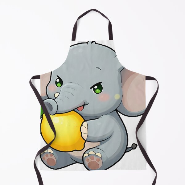 Item preview, Cute Elephant with a Big Yellow Lemon designed and sold by pumsquare.