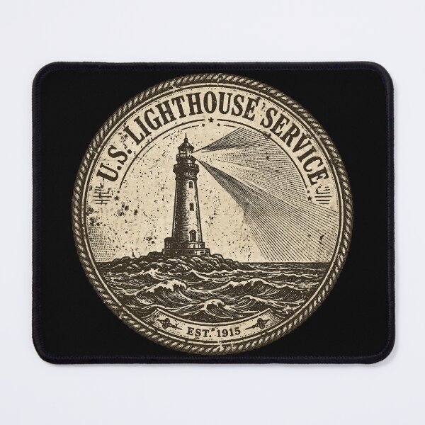 Item preview, U.S. Lighthouse Service Vintage Maritime Heritage Design | American Coastal History designed and sold by Coasties.