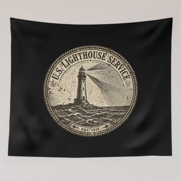 Item preview, U.S. Lighthouse Service Vintage Maritime Heritage Design | American Coastal History designed and sold by Coasties.