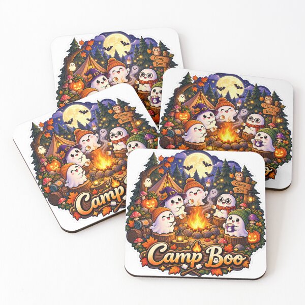 Item preview, Camp Boo — Cozy Ghost Campfire Sticker  designed and sold by RDcollections.