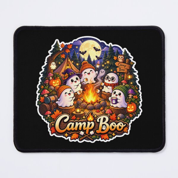Item preview, Camp Boo — Cozy Ghost Campfire Sticker designed and sold by RDcollections.