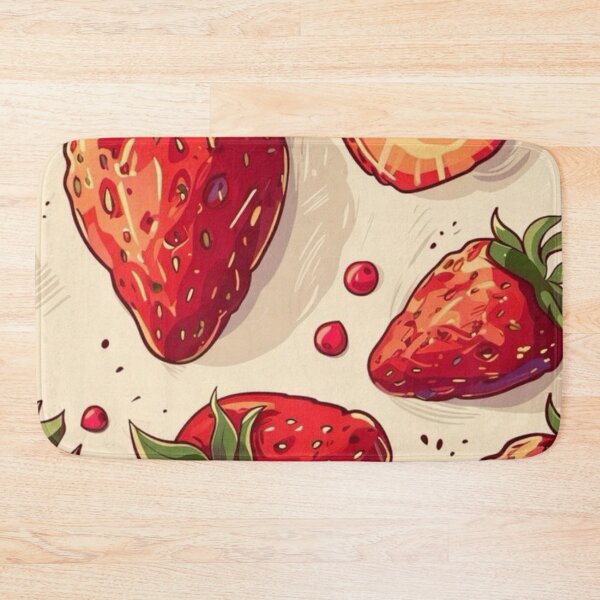 Item preview, Hand Drawn Fresh Juicy Strawberry Fruit Seamless Pattern designed and sold by LYAN-STORE.