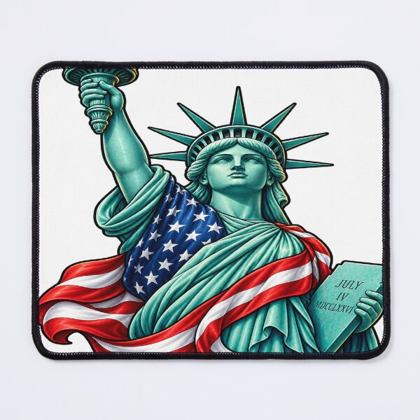 Item preview, Patriotic Statue of Liberty with American Flag – USA Independence Day Sticker designed and sold by ghatwalsachin.