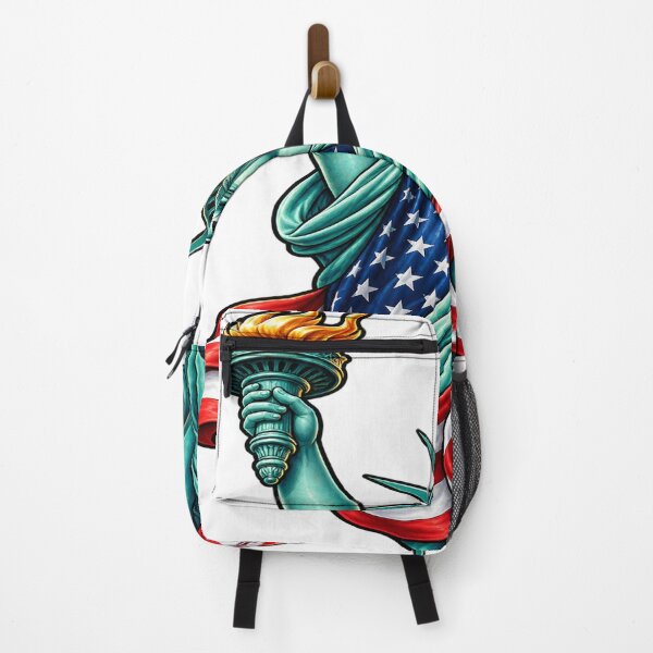 Item preview, Patriotic Statue of Liberty with American Flag – USA Independence Day Sticker designed and sold by ghatwalsachin.