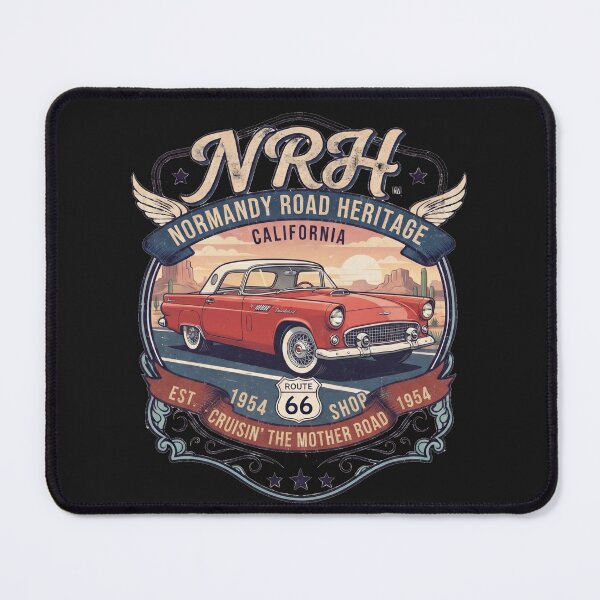 Item preview, Normandy Road Heritage California 1954 1964 Cruisin Mother Road Badge designed and sold by Normandy Road Heritage™ - Vintage Garage Art.