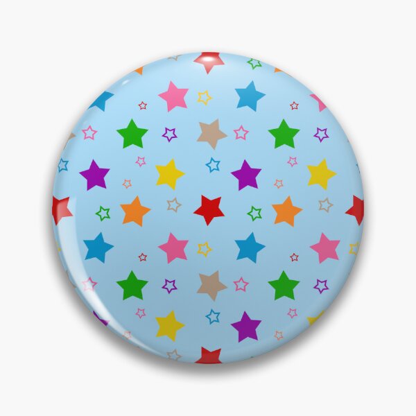 Item preview, Colorful Bright Stars Pattern Design Pastel Blue  designed and sold by PatternTitan.