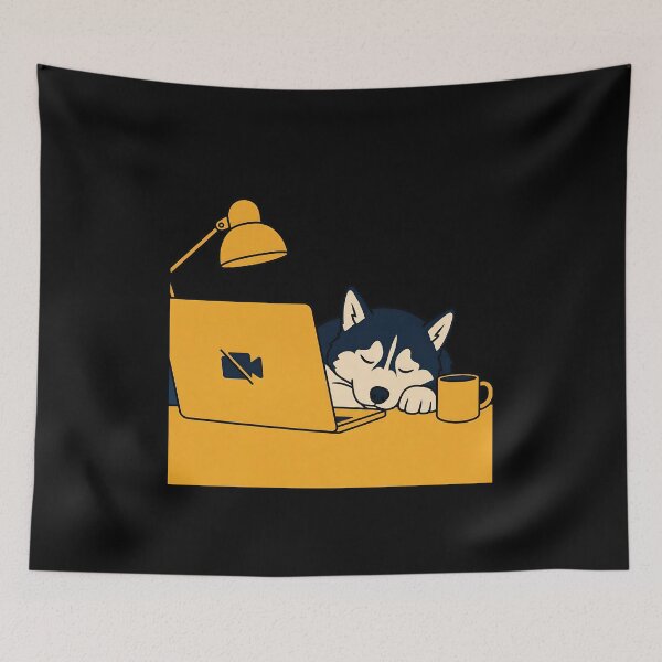 Item preview, Sleepy Husky Work From Home designed and sold by ManggaeJM.