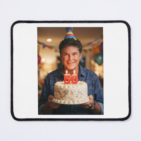 Item preview, David hasselhoff 50th Birthday funny prank meme memes happy 50 designed and sold by CheeseBlueprint.