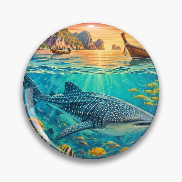 Item preview, RICHELIEU ROCK – Retro Sunset Poster  Retro tropical sunset poster  designed and sold by Spirit of Siam.