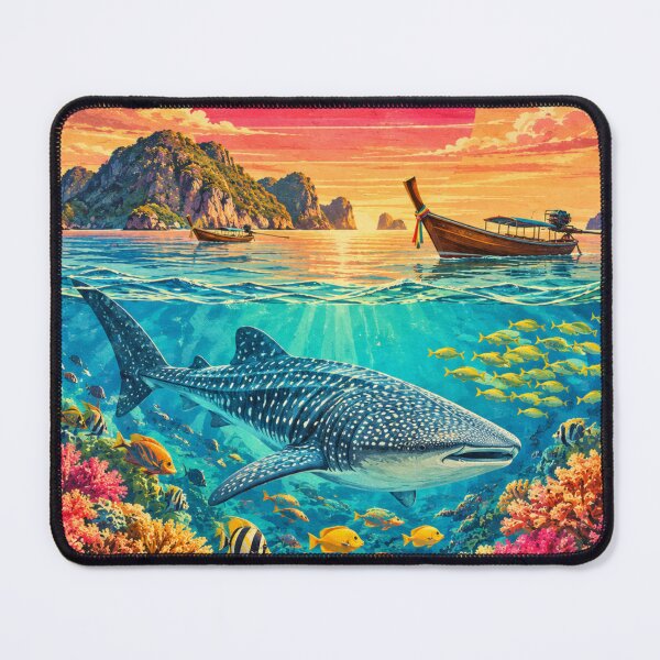 Item preview, RICHELIEU ROCK – Retro Sunset Poster Retro tropical sunset poster designed and sold by Spirit of Siam.