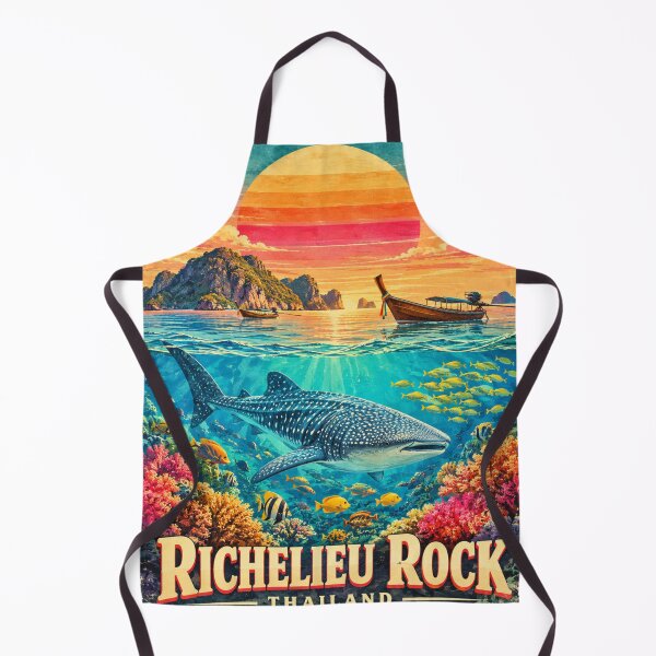 Item preview, RICHELIEU ROCK – Retro Sunset Poster Retro tropical sunset poster designed and sold by Spirit of Siam.