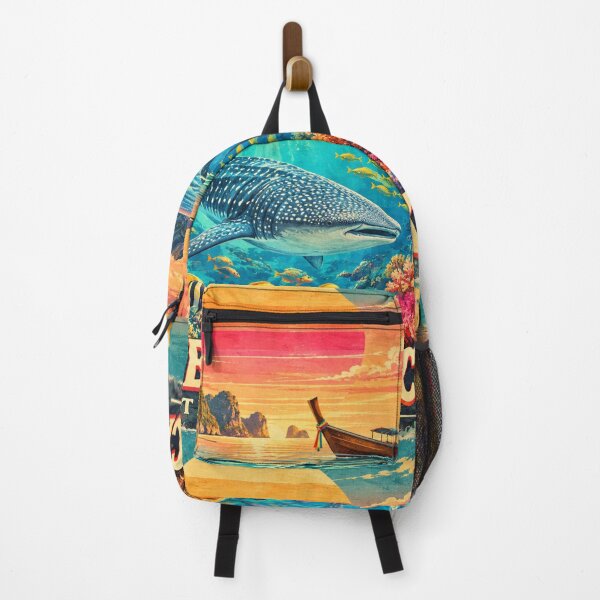Item preview, RICHELIEU ROCK – Retro Sunset Poster Retro tropical sunset poster designed and sold by Spirit of Siam.
