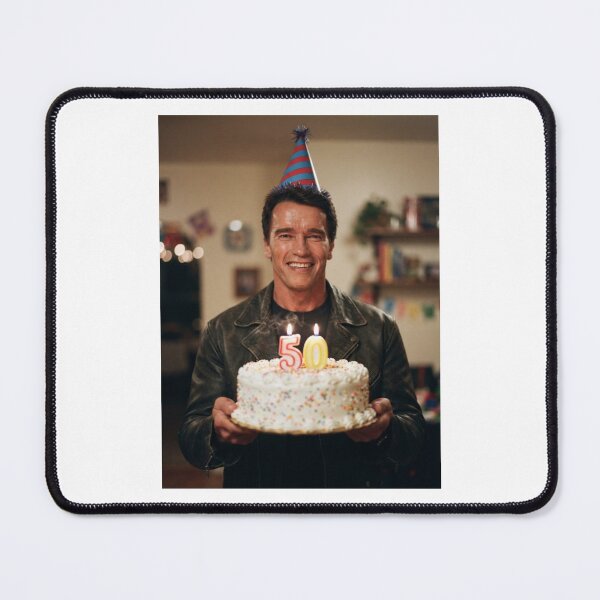 Item preview, arnold schwarzenegger 50th Birthday funny prank meme memes happy 50 designed and sold by CheeseBlueprint.