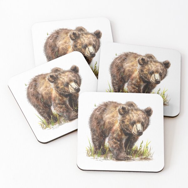 Item preview, Bear Cub | Cute Woodland Animal Watercolor Art designed and sold by Mandayartstudio.