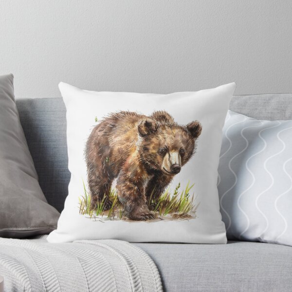 Item preview, Bear Cub | Cute Woodland Animal Watercolor Art designed and sold by Mandayartstudio.