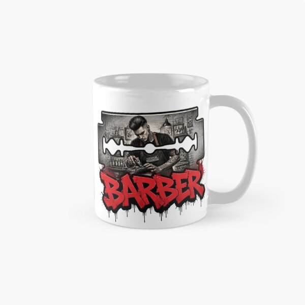 Item preview, Tattooed Barber Razor Blade Red Graffiti Streetwear Art designed and sold by Barber MD Culture.