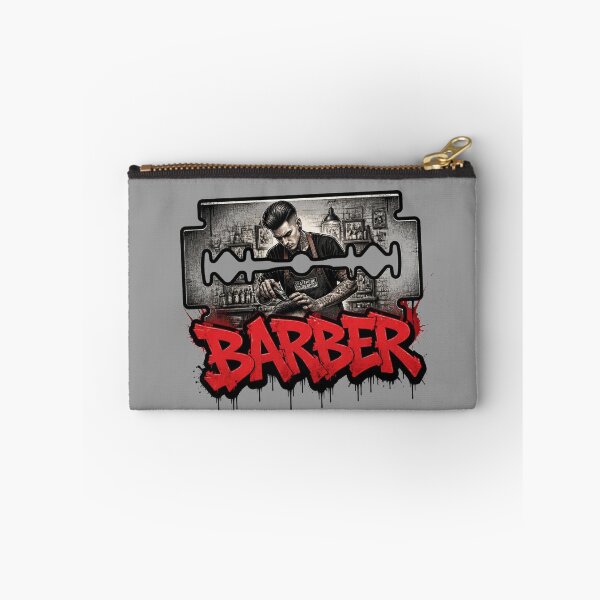Item preview, Tattooed Barber Razor Blade Red Graffiti Streetwear Art designed and sold by Barber MD Culture.