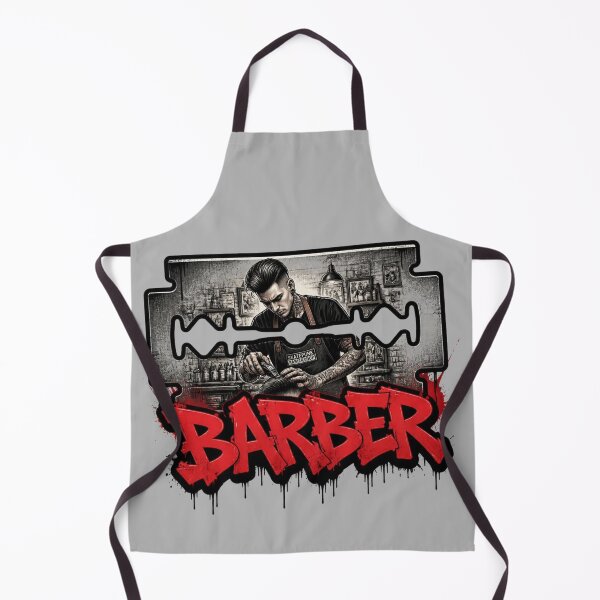 Item preview, Tattooed Barber Razor Blade Red Graffiti Streetwear Art designed and sold by Barber MD Culture.