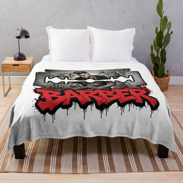 Item preview, Tattooed Barber Razor Blade Red Graffiti Streetwear Art designed and sold by Barber MD Culture.