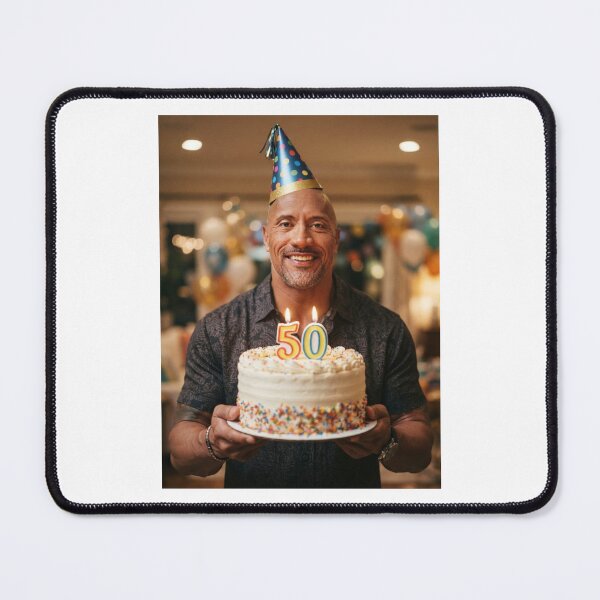 Item preview, Dwayne johnson 50th Birthday funny prank meme memes happy 50 designed and sold by CheeseBlueprint.