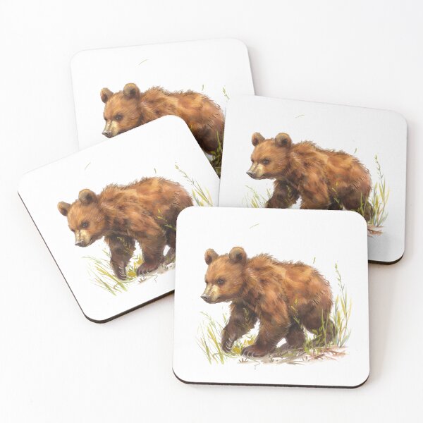 Item preview, Bear Cub | Cute Woodland Animal Watercolor Art designed and sold by Mandayartstudio.