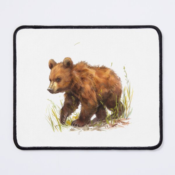 Item preview, Bear Cub | Cute Woodland Animal Watercolor Art designed and sold by Mandayartstudio.