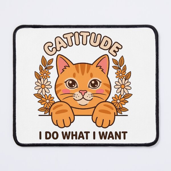 Item preview, Catitude I Do What I Want Cute Orange Tabby Cat designed and sold by Conpo.
