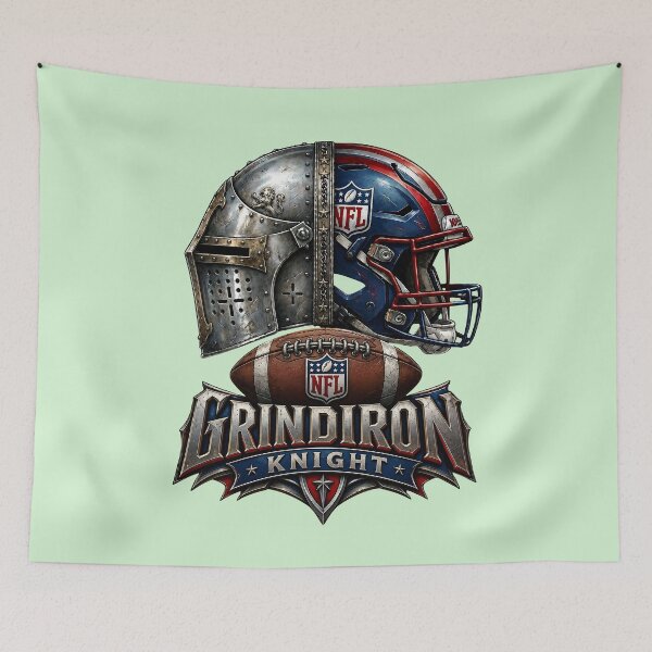 Item preview, Grindiron Knight – American Football Emblem designed and sold by Abeshinobi.