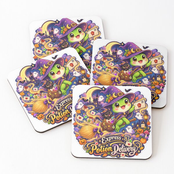 Item preview, Potion Delivery Express – Cute Witch Frog Magical Halloween Sticker designed and sold by RDcollections.