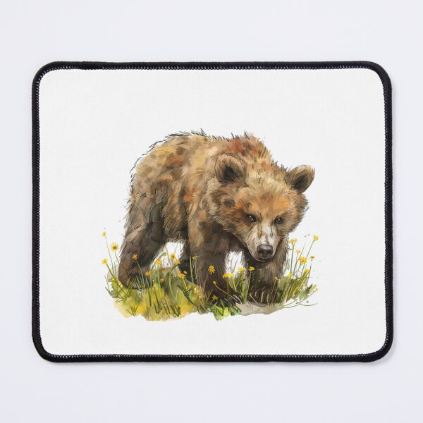 Item preview, Bear Cub | Cute Woodland Animal Watercolor Art designed and sold by Mandayartstudio.