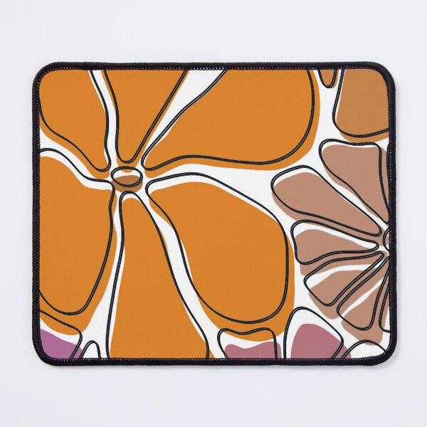 Item preview, Retro 70s floral art print- groovy abstract flower pattern designed and sold by Designova10.