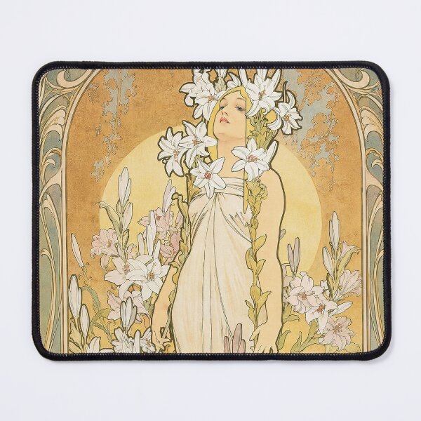 Item preview, Alphonse Mucha The Flowers Lily designed and sold by maniacfitness.