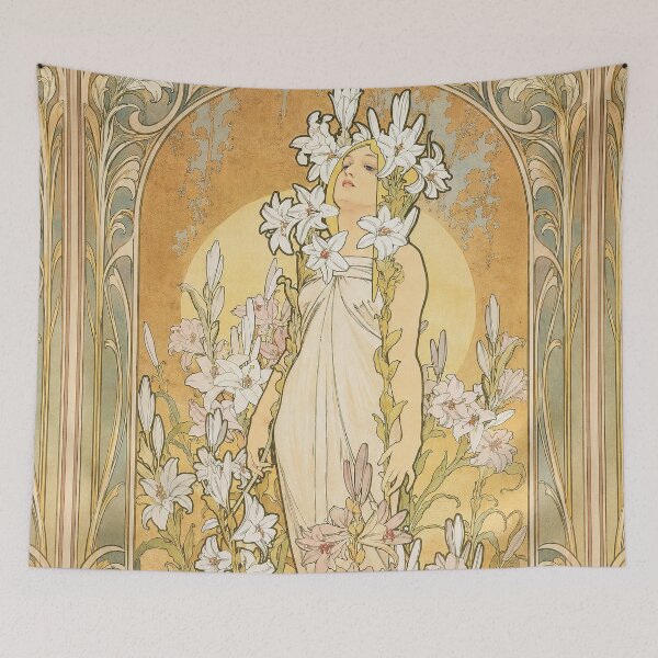 Item preview, Alphonse Mucha The Flowers Lily designed and sold by maniacfitness.
