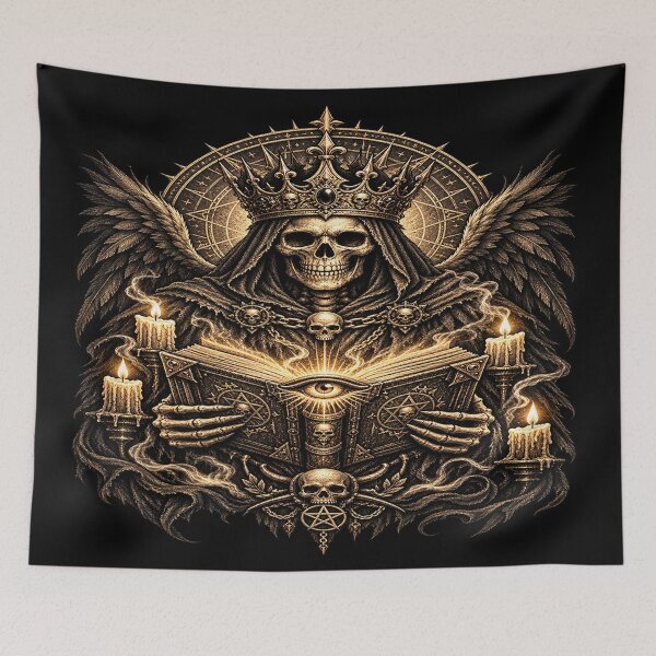 Item preview, Crowned Skeleton – Keeper of the Forbidden Grimoire designed and sold by TroviTutto.