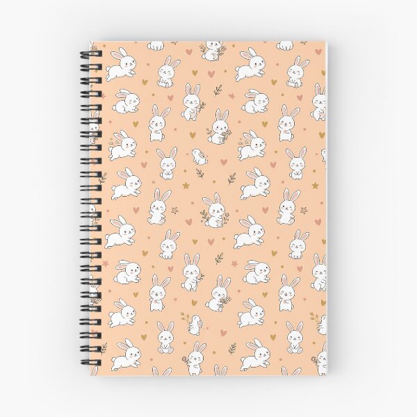 Item preview, Cute Bunny Rabbit Pattern – Kawaii Peach Pastel by MNS designed and sold by ashenlocs.