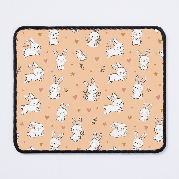 Item preview, Cute Bunny Rabbit Pattern – Kawaii Peach Pastel by MNS designed and sold by ashenlocs.