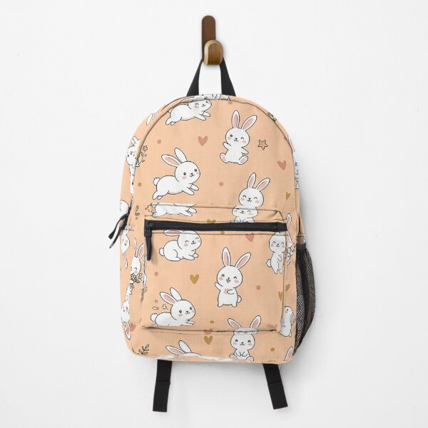 Item preview, Cute Bunny Rabbit Pattern – Kawaii Peach Pastel by MNS designed and sold by ashenlocs.