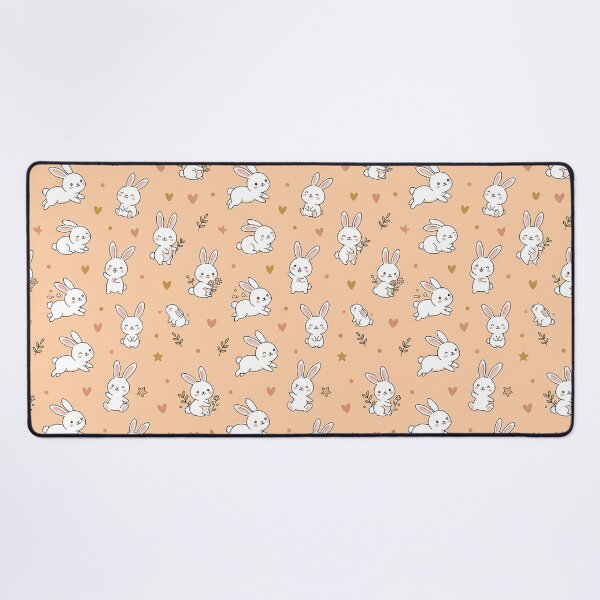 Item preview, Cute Bunny Rabbit Pattern – Kawaii Peach Pastel by MNS designed and sold by ashenlocs.