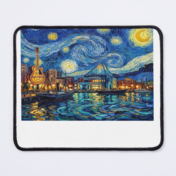 Item preview, Baltimore Inner Harbor Starry Night designed and sold by Bad-Decisions-Designs.