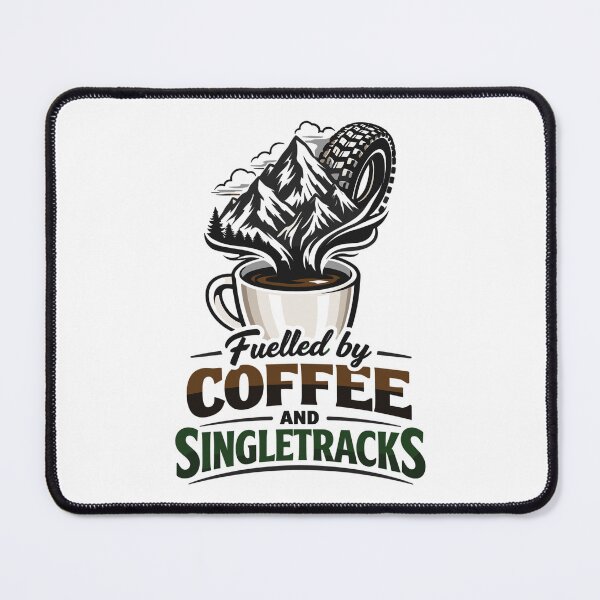 Item preview, Fueled by Coffee & Singletracks MTB coffee mug designed and sold by Pineapple-Tree.
