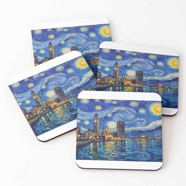 Item preview, Starry Night Over Baltimore Skyline designed and sold by Bad-Decisions-Designs.