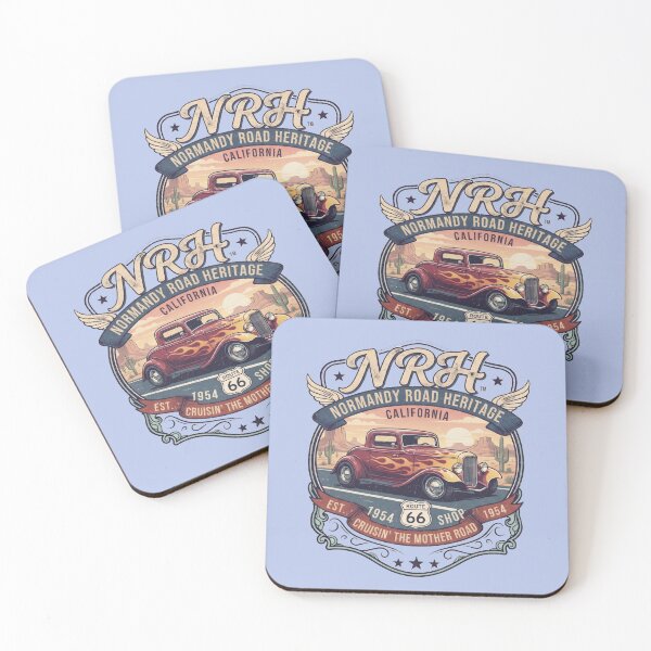 Item preview, Normandy Road Heritage California Hot Rod Flames Badge 1954 1964 designed and sold by Normandy Road Heritage™ - Vintage Garage Art.