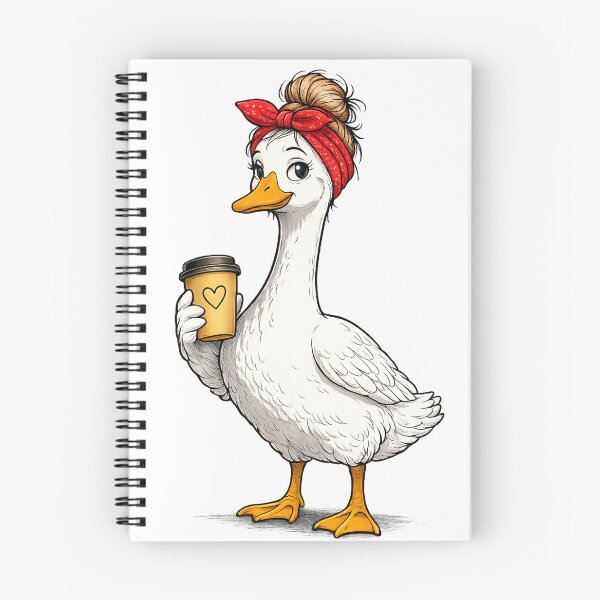 Item preview, Cute Goose with Red Headband – Stylish & Quirky Farm Bird | Funny animal design designed and sold by LittleGinnyArt.